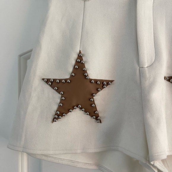 Saints & Hearts Suede Star Embellished Stud Shorts - S - Picture 2 of 5